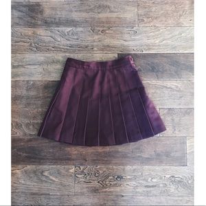 Pleated burgundy skirt from American Apparel